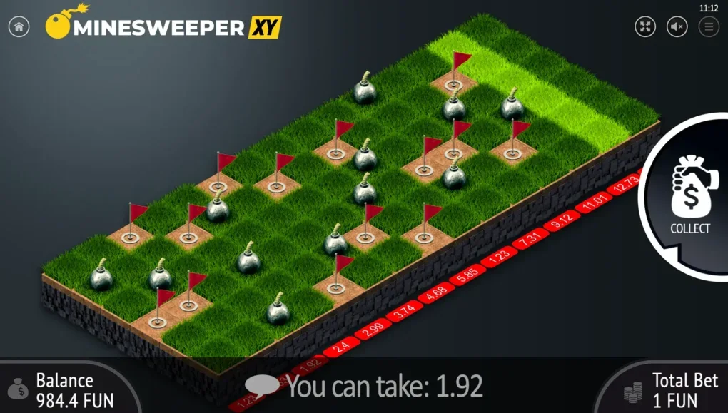 Ролик SoftGamings: демо Minesweeper XY от BGaming целиком, около четырёх минут без комментариев
